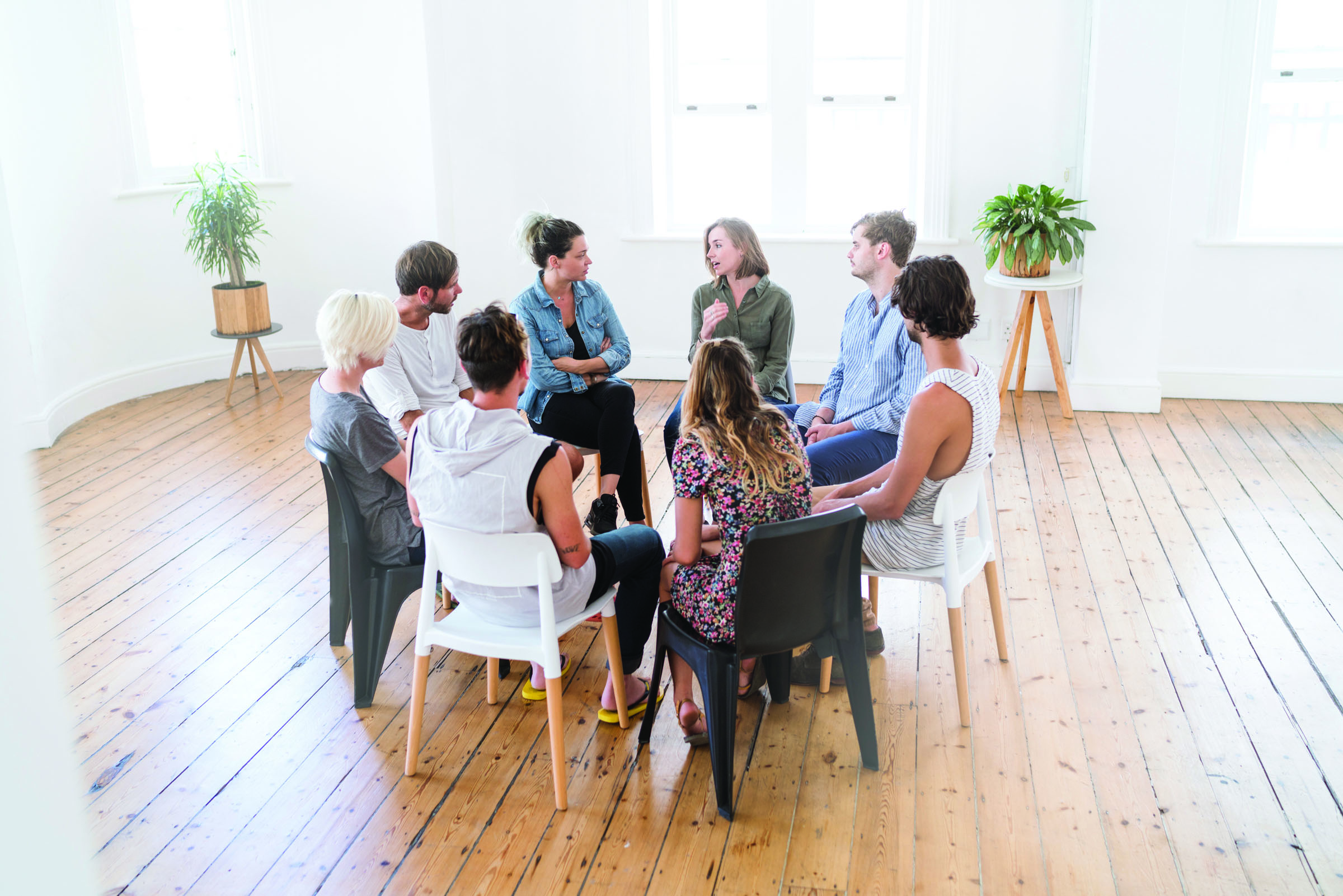 people sitting in a circle