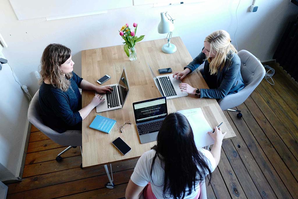 women in a meeting