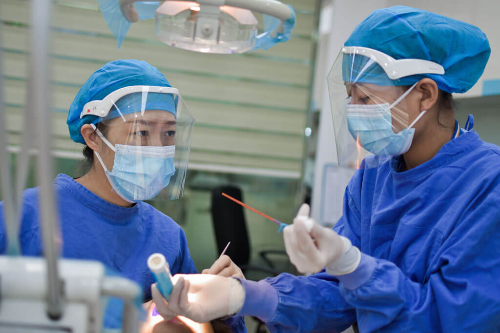 two nurses working