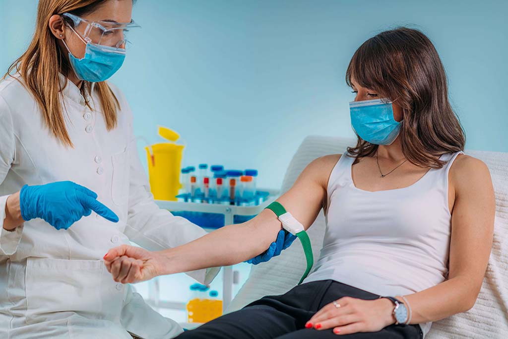 woman working in phlebotomy