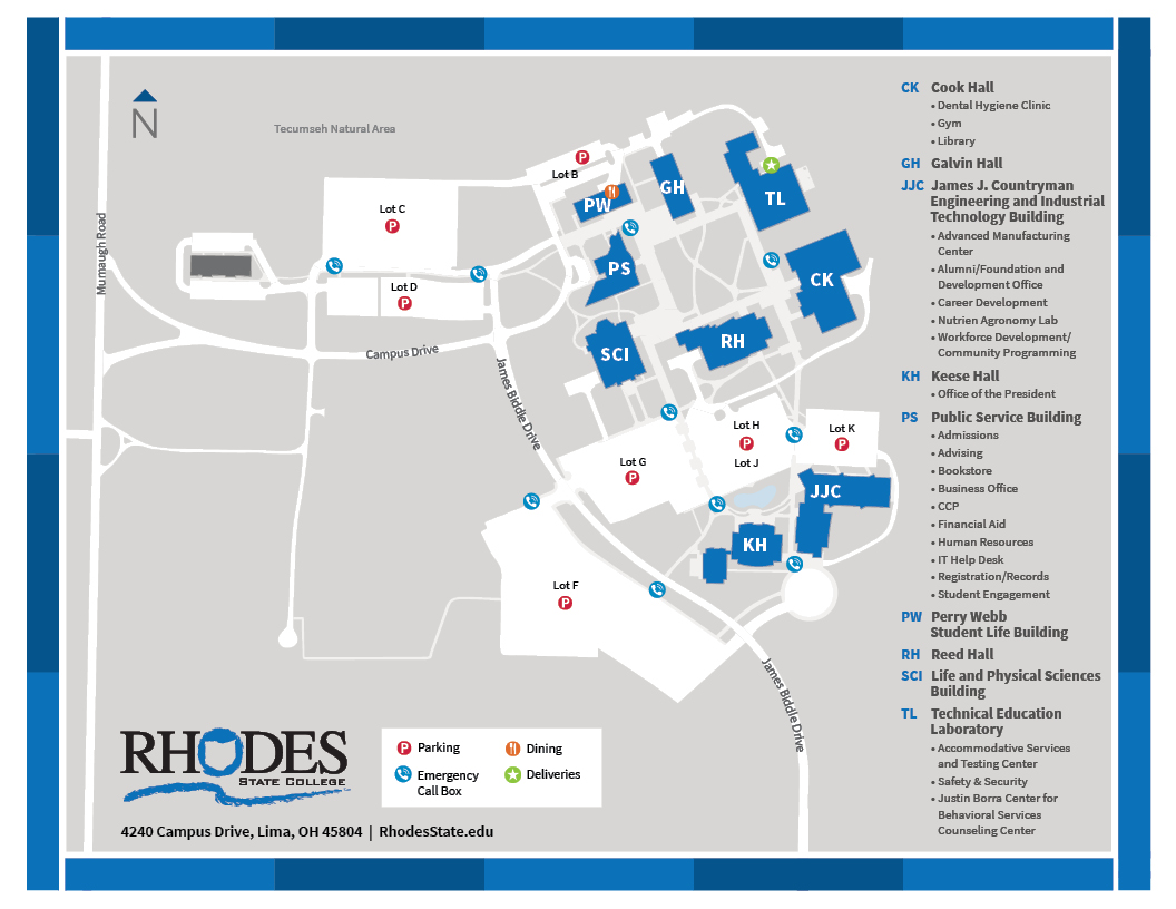 Rhodes State Campus Map