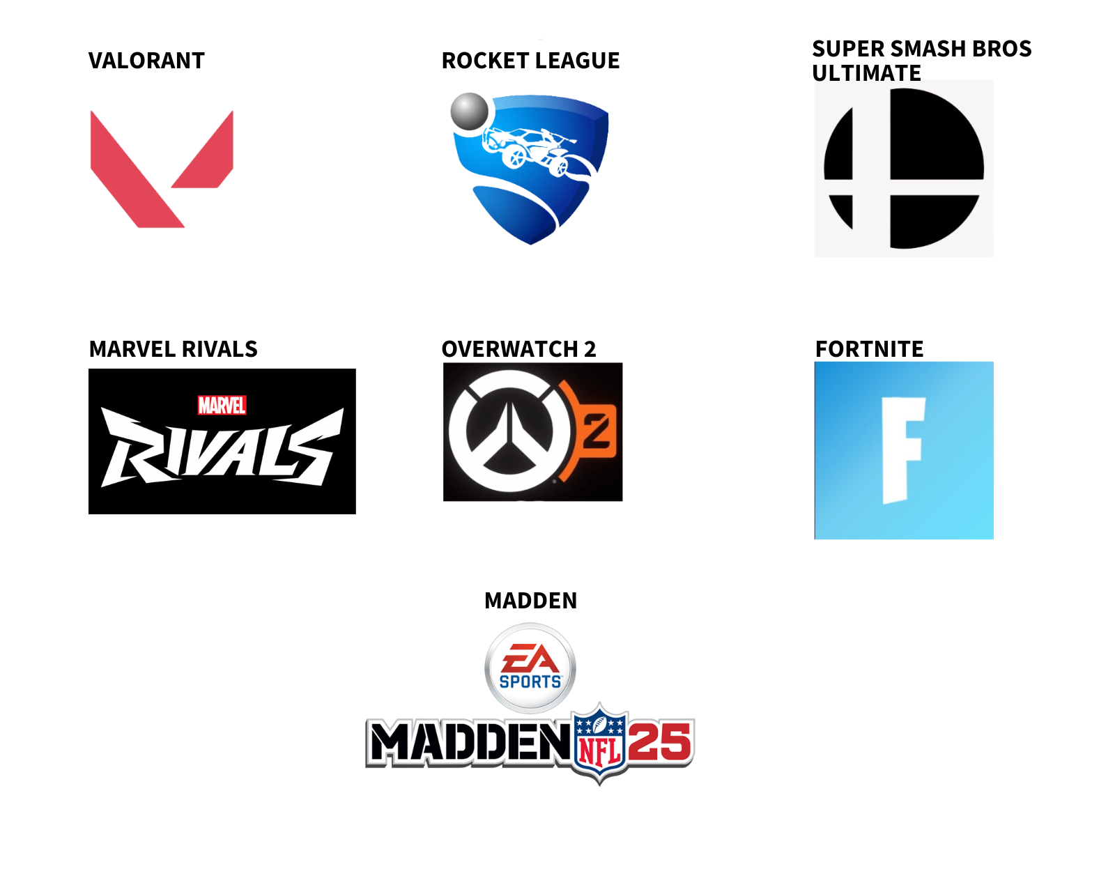 Games offered